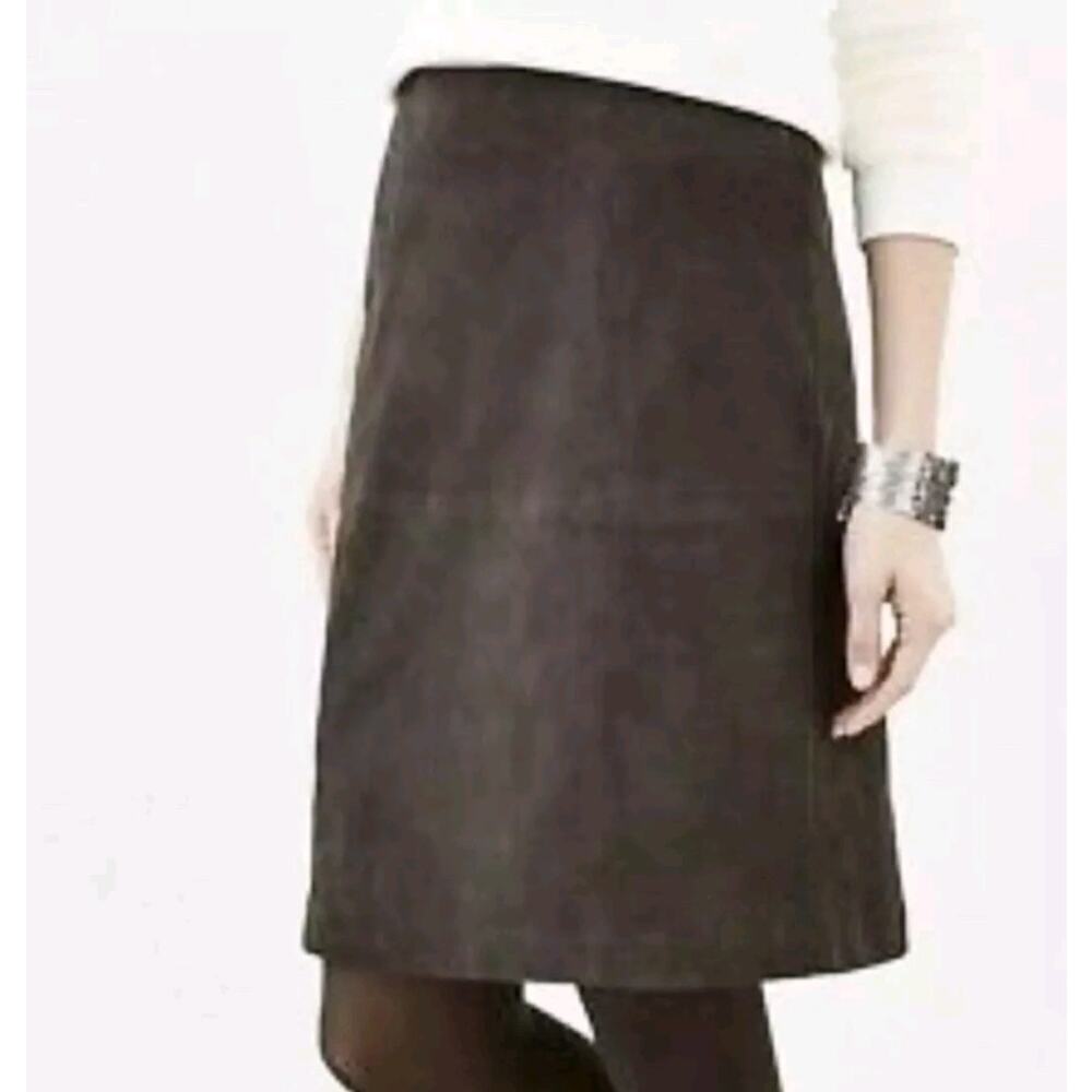 J Jill Faux Suede Skirt Size 12 NWT